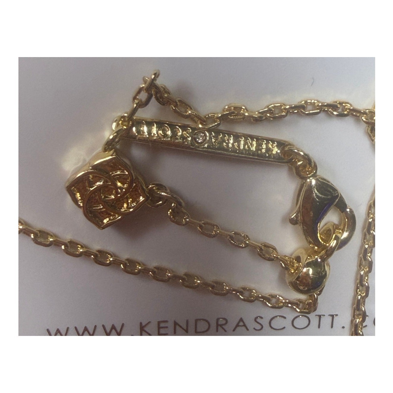 Kendra Scott, seashell necklace, earring, set, gold, and pink