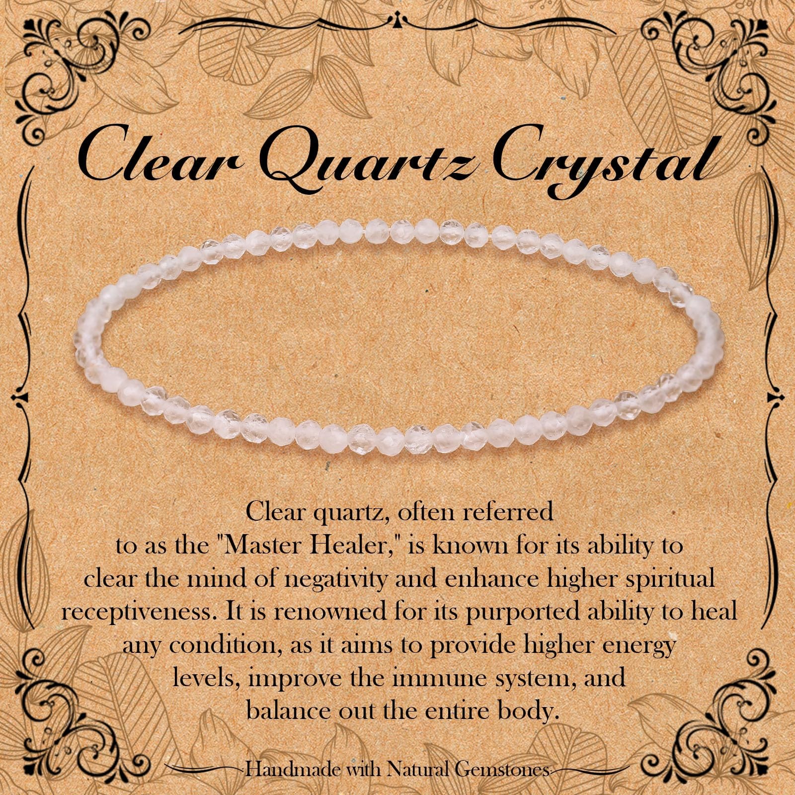 Natural Genuine Gemstone Faceted Round Beads Bracelets, 3mm Adjustable Stretc…