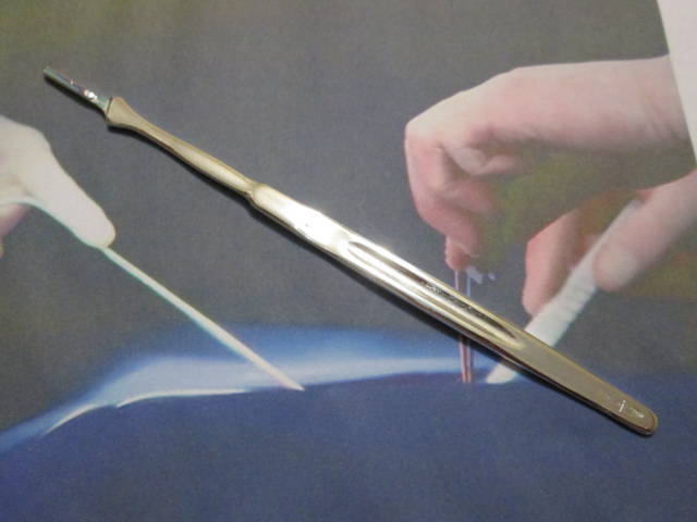 Bisturi chirurgico replica scala 1:1 in Argento 925-produzione artigiana
