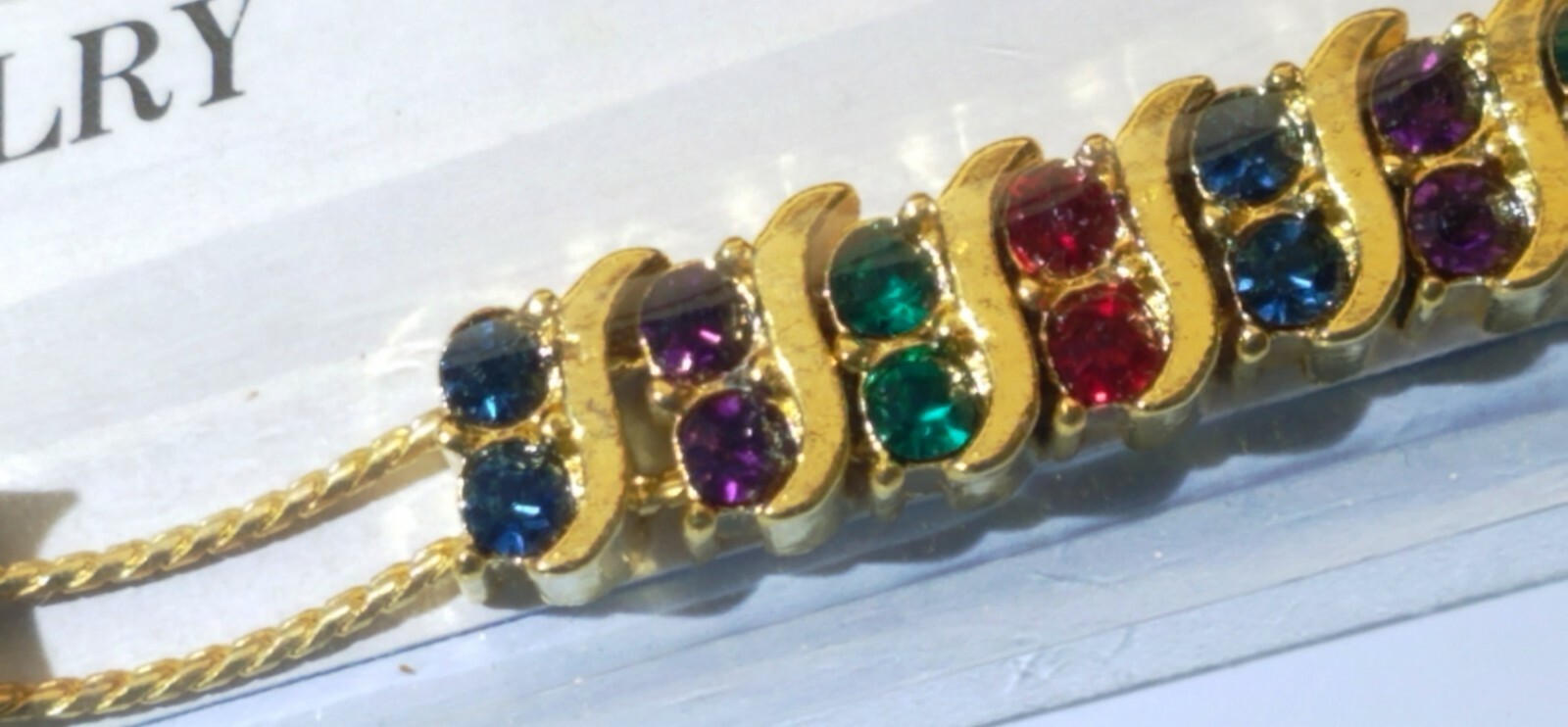 Bracelet, Rhinestone Sliders, VTG Classic (Multiple Color Choices) NOS
