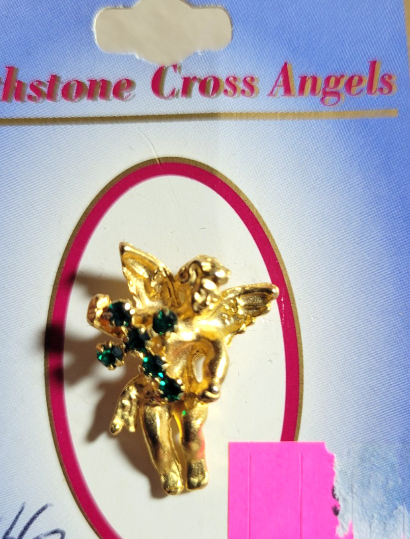 MAY BIRTHSTONE GUARDIAN ANGEL FASHION PIN FREE MINI PIN NEW ON CARD CHOOSE 1