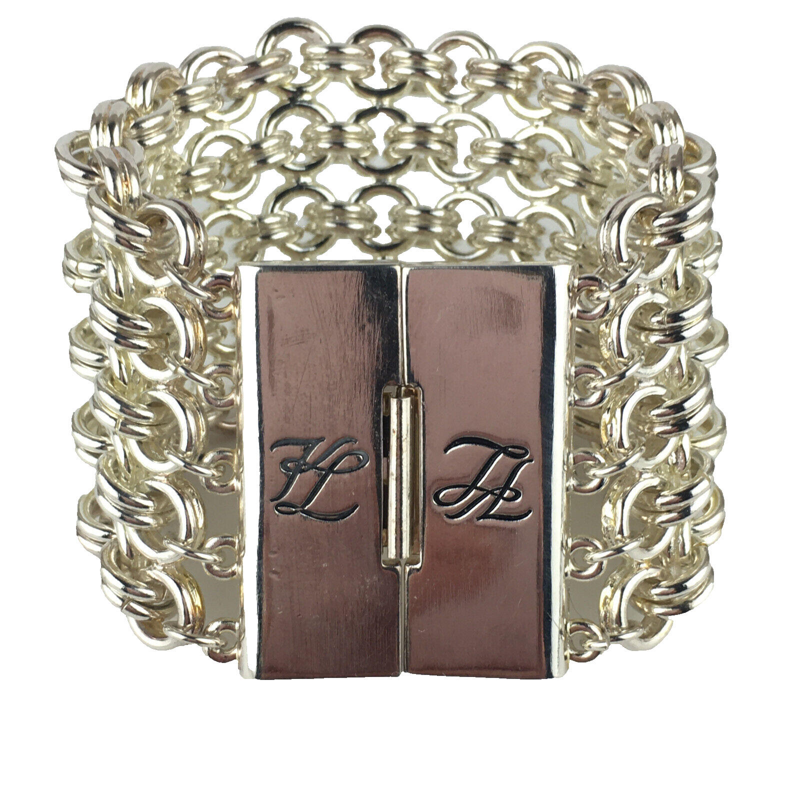 KARL LAGERFELD vintage bracelet wide chainmail NEVER worn