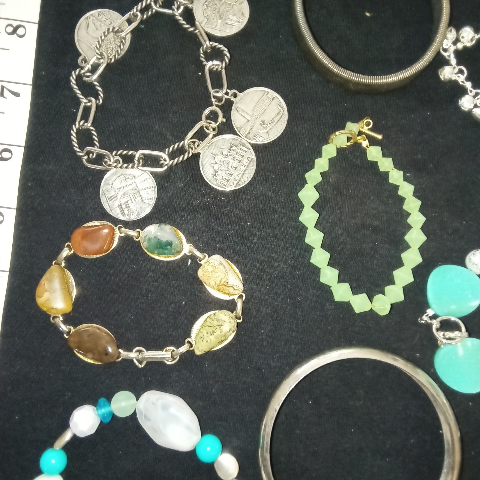 12 Vintage Bracelets Lot, 2 Bangle, 1 Charm And 9 Other Varies Styles!