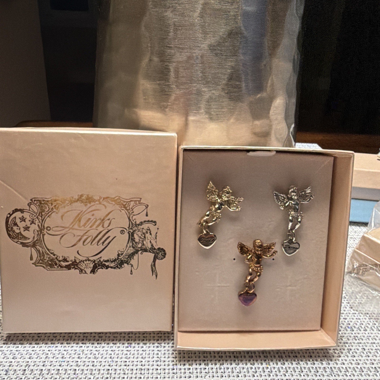 Kirks Folly Cherubs Pins NOS