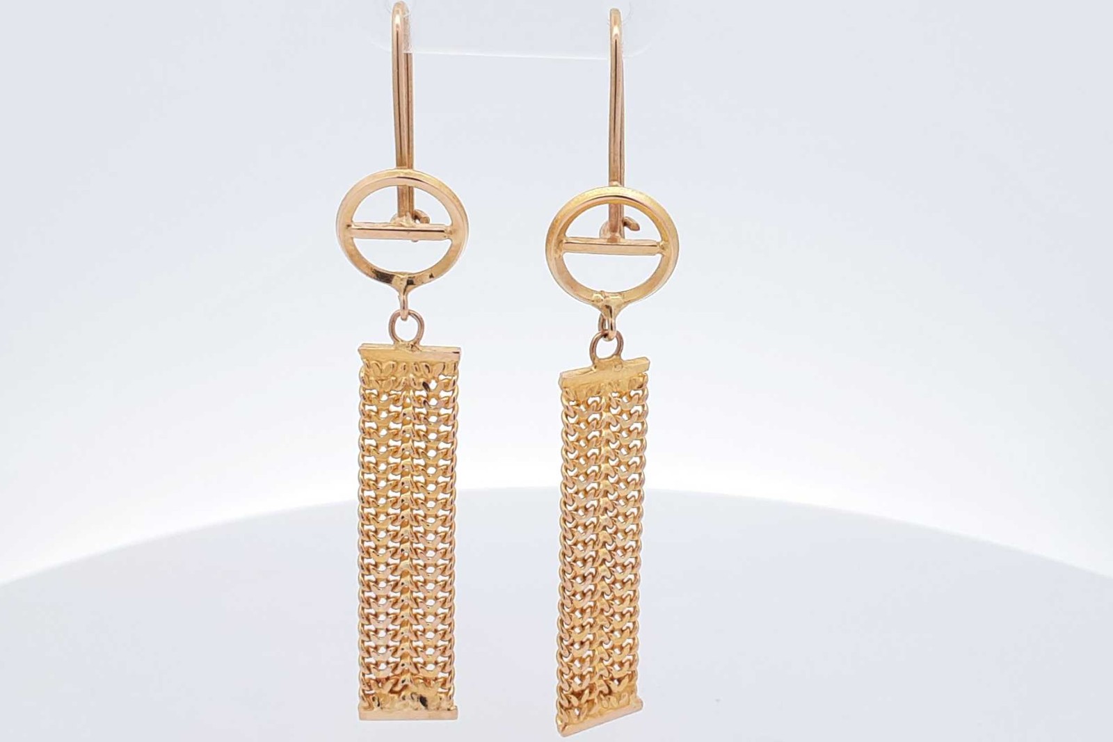 18k Yellow Gold Filigree Dangle Earrings 8.2 Grams Eb0526cxzsa