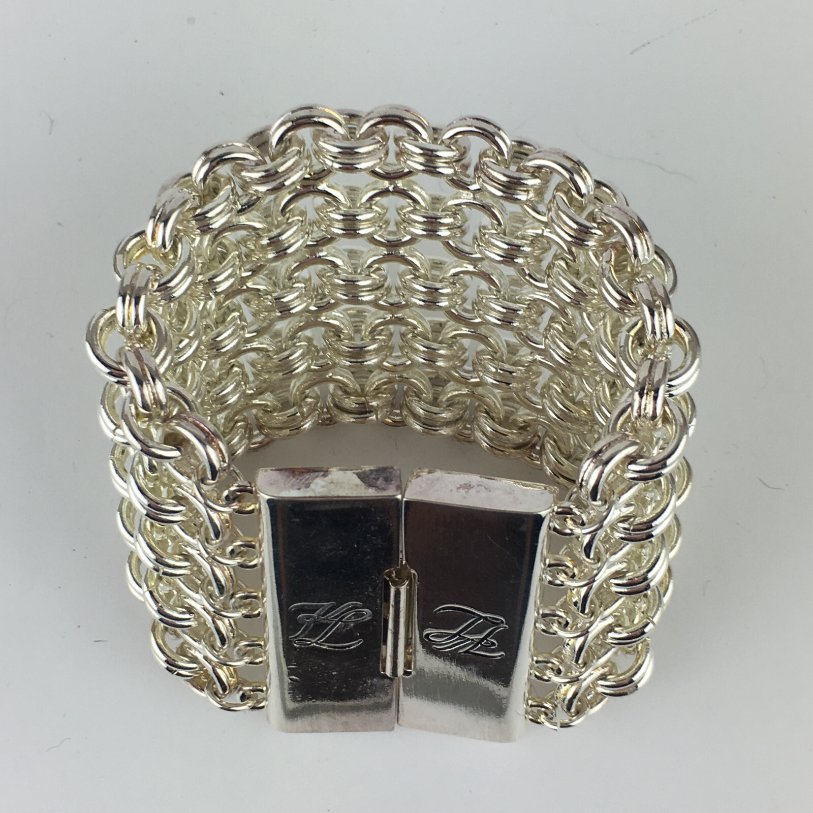 KARL LAGERFELD vintage bracelet wide chainmail NEVER worn