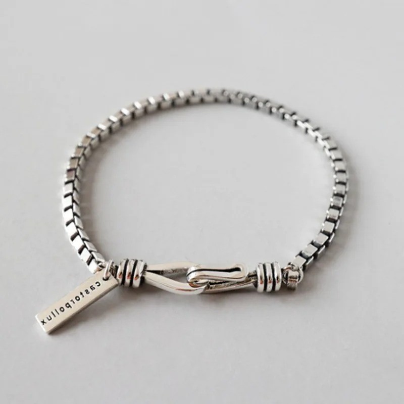 Women‘s 925 Silver Plated Vintage Simplicity Bead | Handmade Bangle Bracelet New