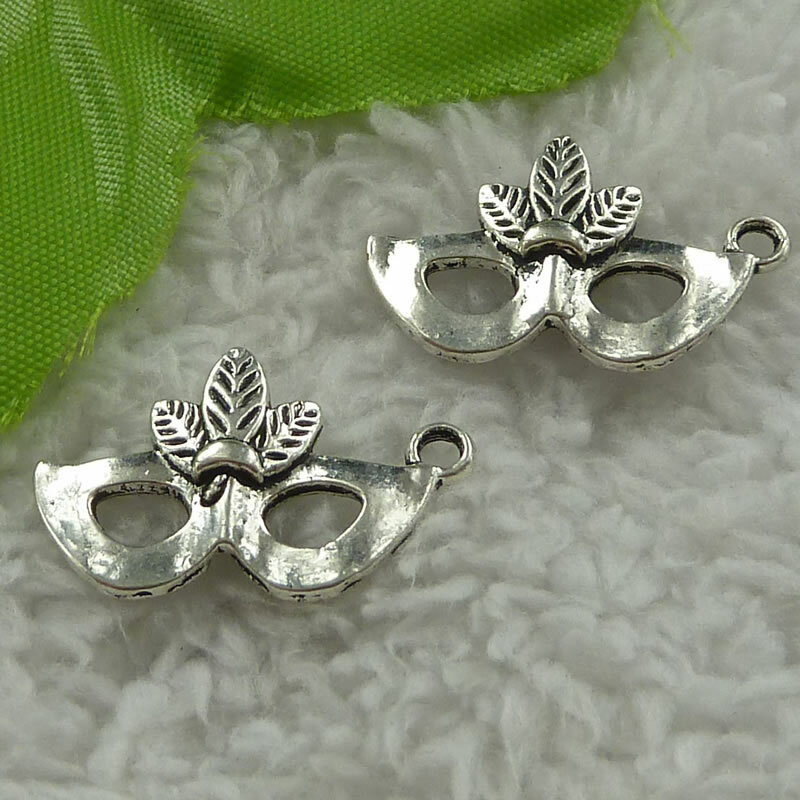 Free Ship 208pcs tibet silver Mask charms 26X16mm B3416