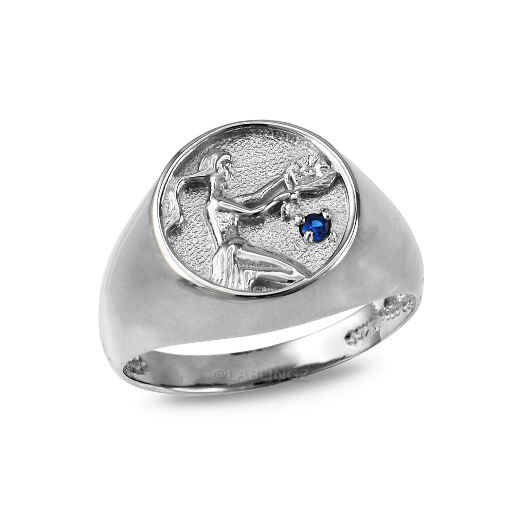 Sterling Silver CZ Birthstone Zodiac Ring