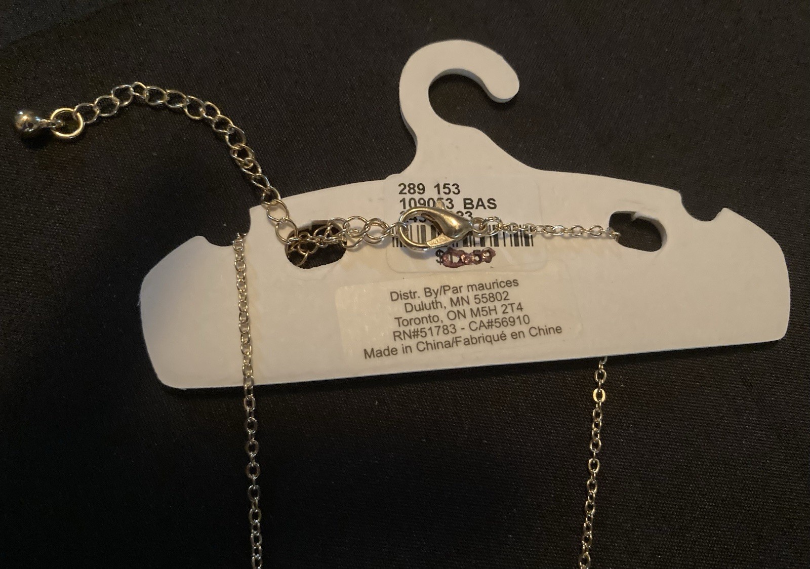 maurices Silver Tone Cable Chain Round Bezel Charm Pendant Necklace Nickel-Free