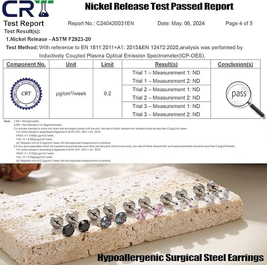5 Pairs Titanium Earrings for Women Men G23 Pure Titanium Earrings for Sensitive