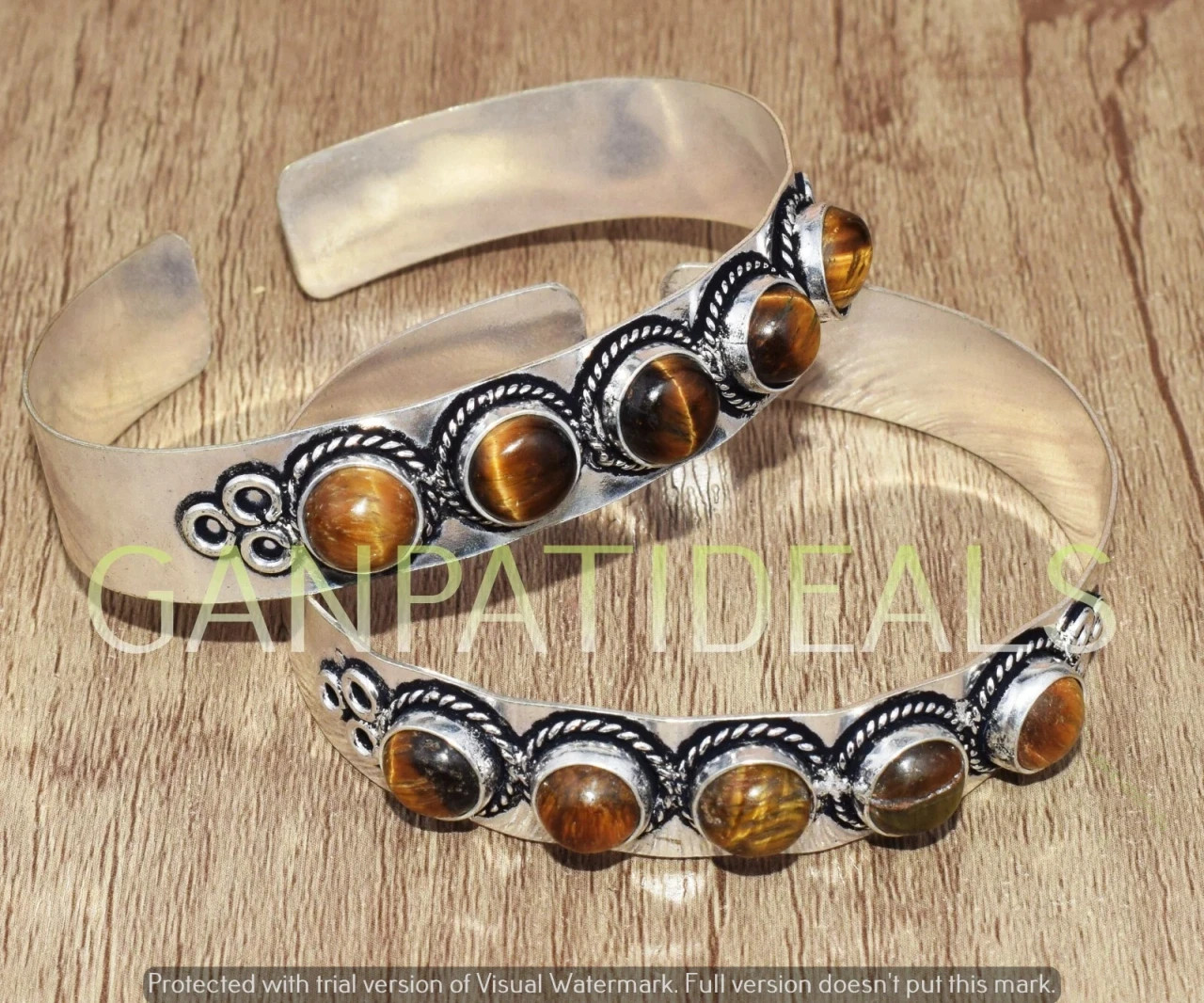 Tiger Eye Gemstone Bangles 100pcs Wholesale Lots 925 Silver Plated Jewelry