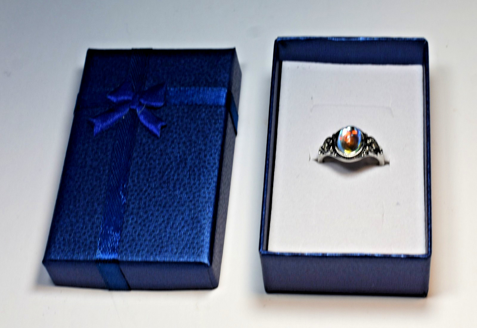 Mood Moon Ring SP 925 Sterling Silver Size 7 Gift Boxed