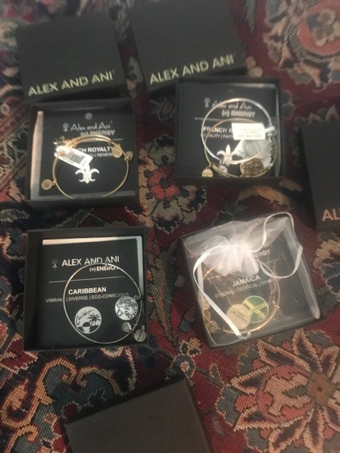5 Alex and Ani Bangles New W/Tags and 4 boxes unworn barcodes intact