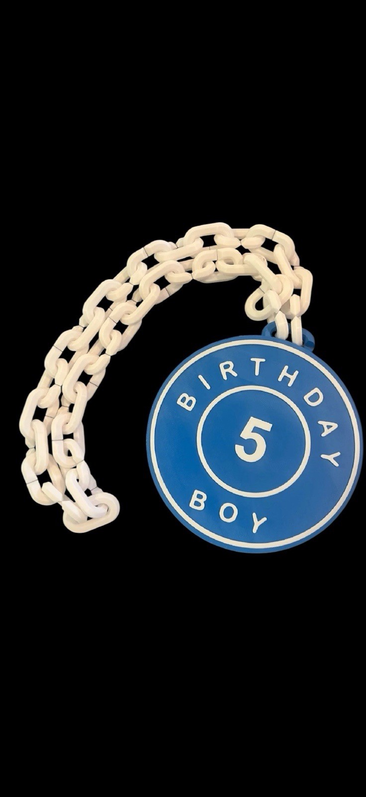 Happy Birthday Boy Chain Necklace Any Age