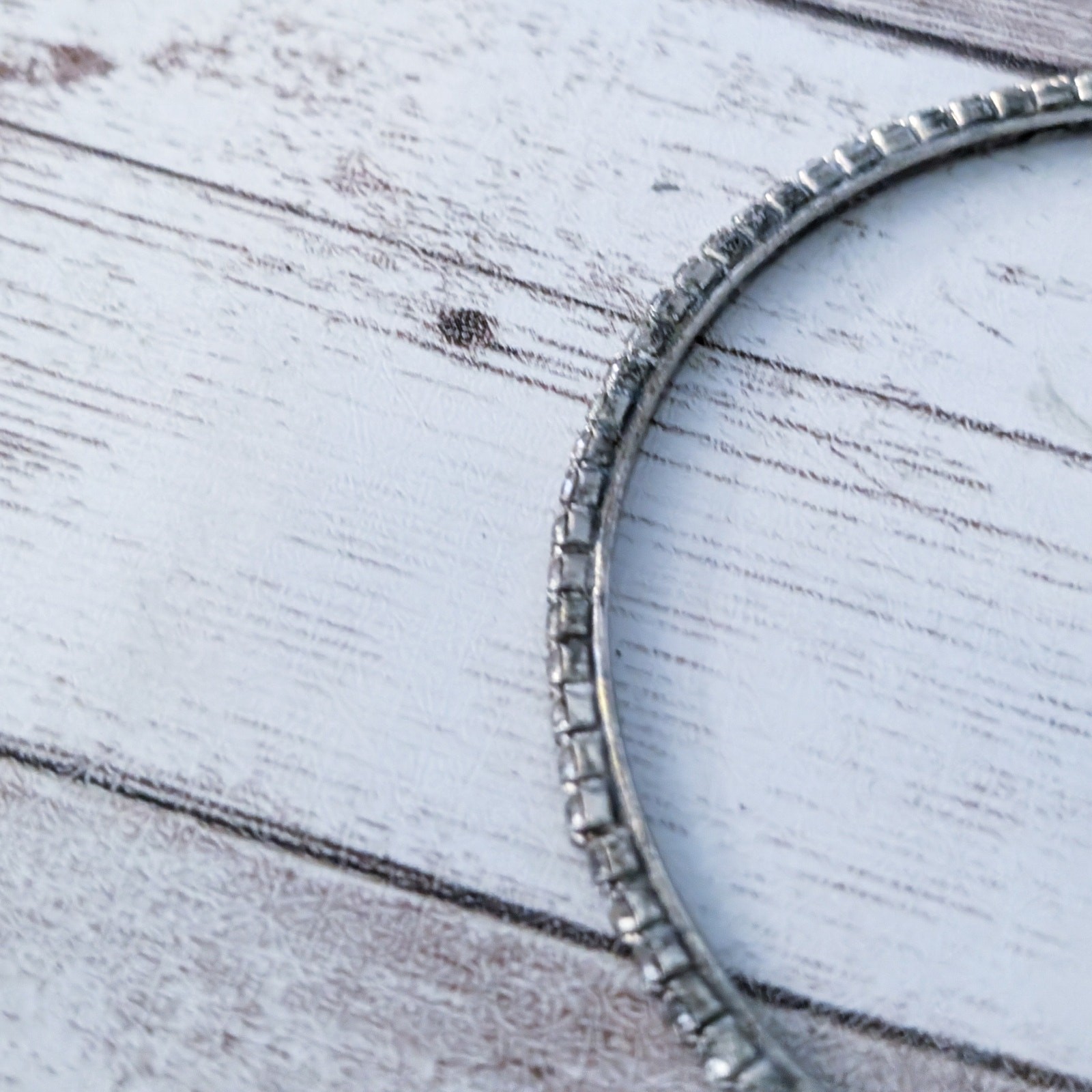 Clear Gem Bangle Bracelet – Tarnished Metal
