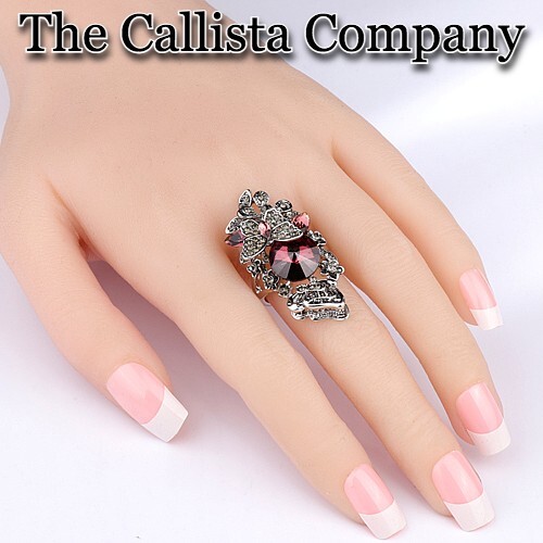 THE CALLISTA CO., PURPLE 3A+ CZ “S925”, 92.5% PURE STERLING SILVER RING SZ 6-9