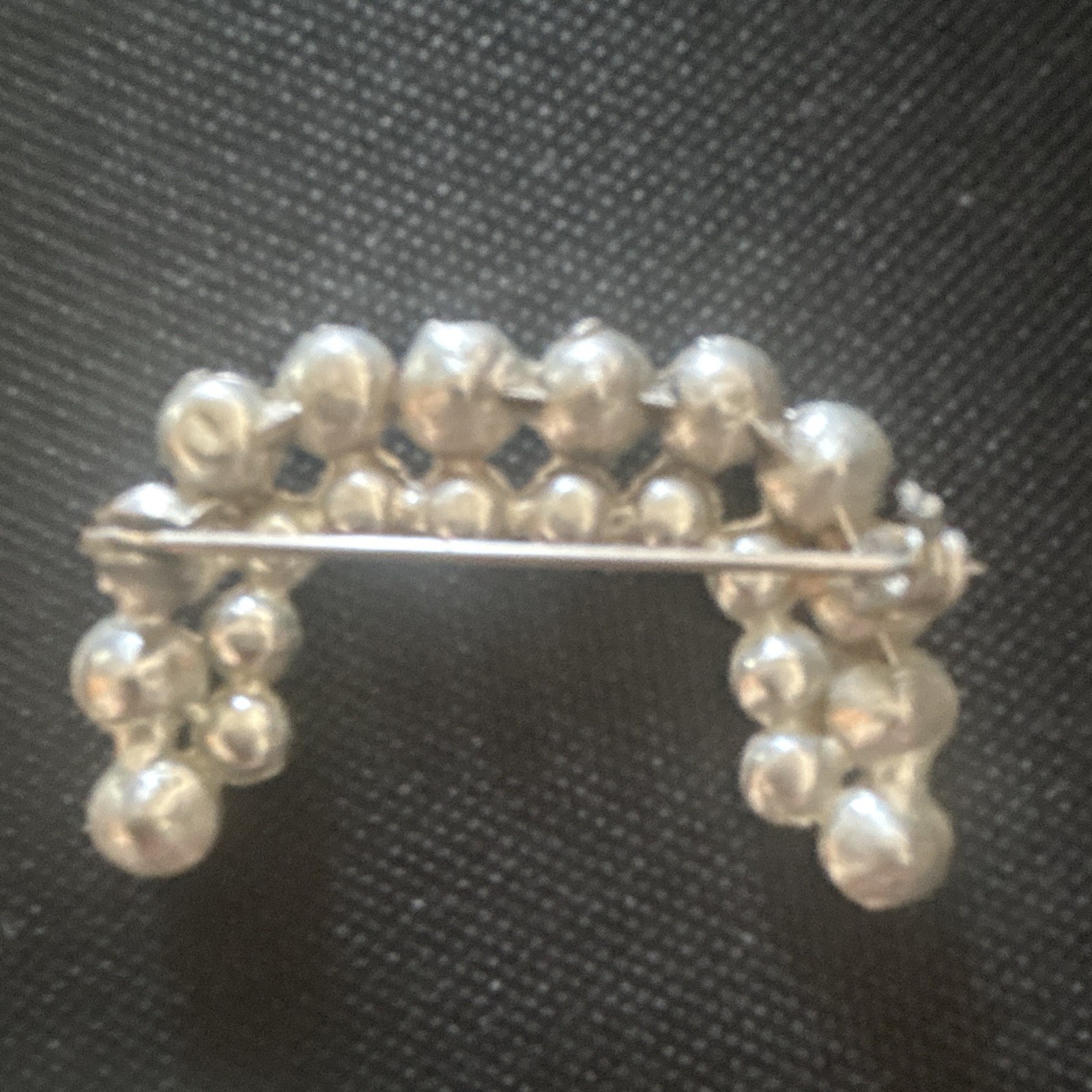 Vintage Silver Tone Rhinestone Crystal Cluster Brooch Pins Lot of 7 Mixed Shapes