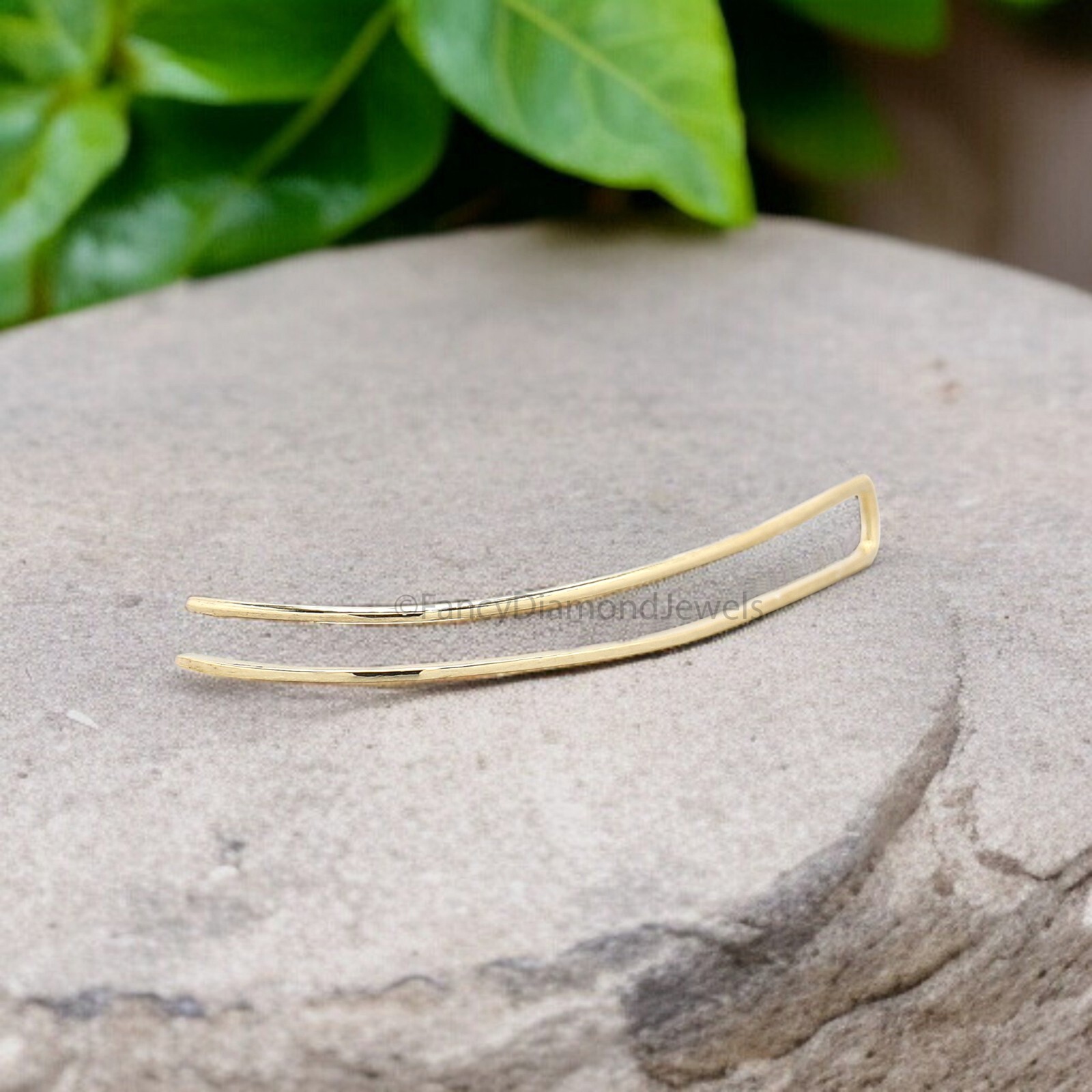 50 mm Dainty Long Ear Climbers Ear Crawler Bar Ear Climber Silver Sweep Ear Pin