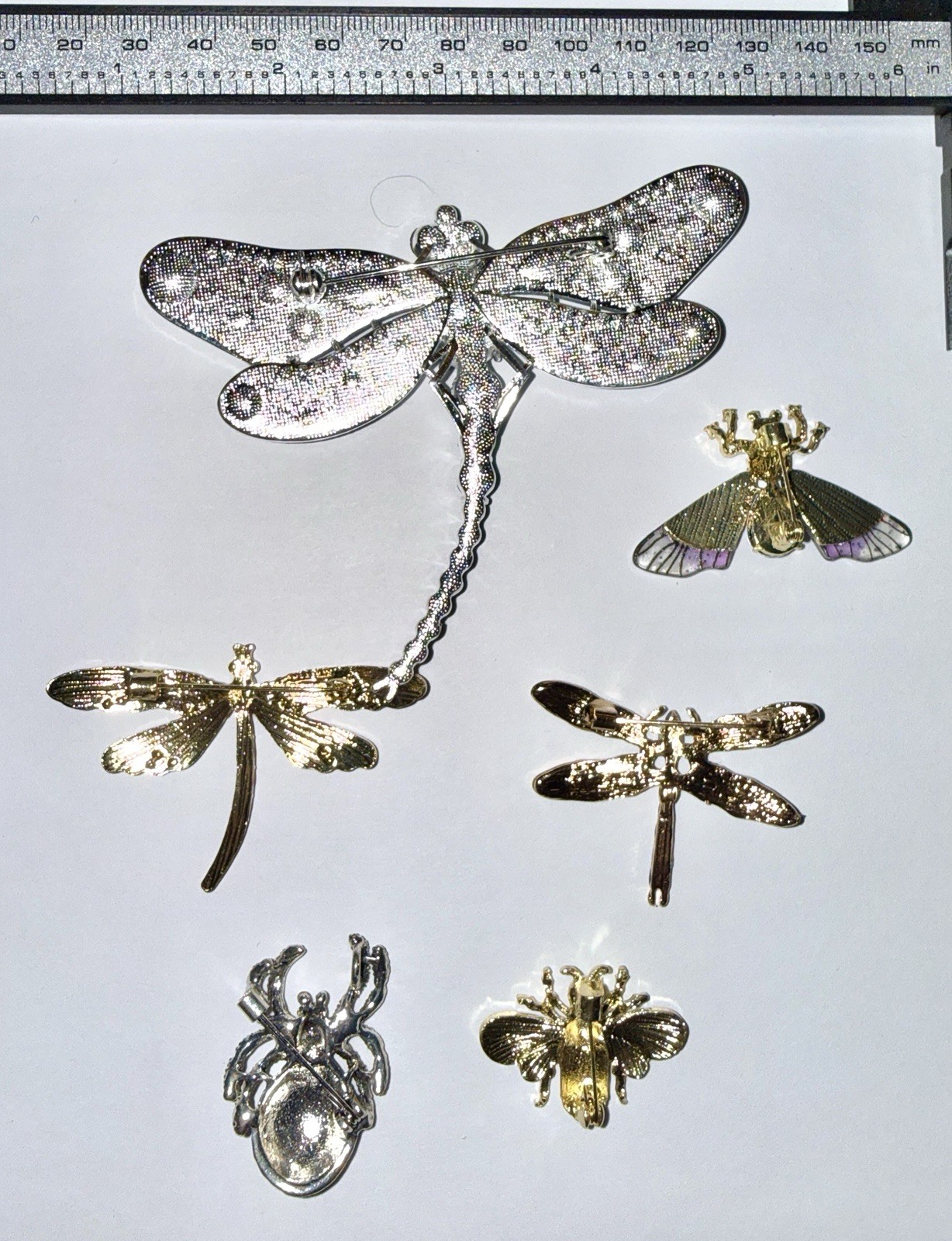 Vintage Insect Brooch Collection Bundle of 6