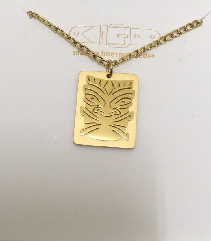Purelei Mask Necklace Gold Plated 18K Adjustable 50-55cm Gift Box BNWT €39.90