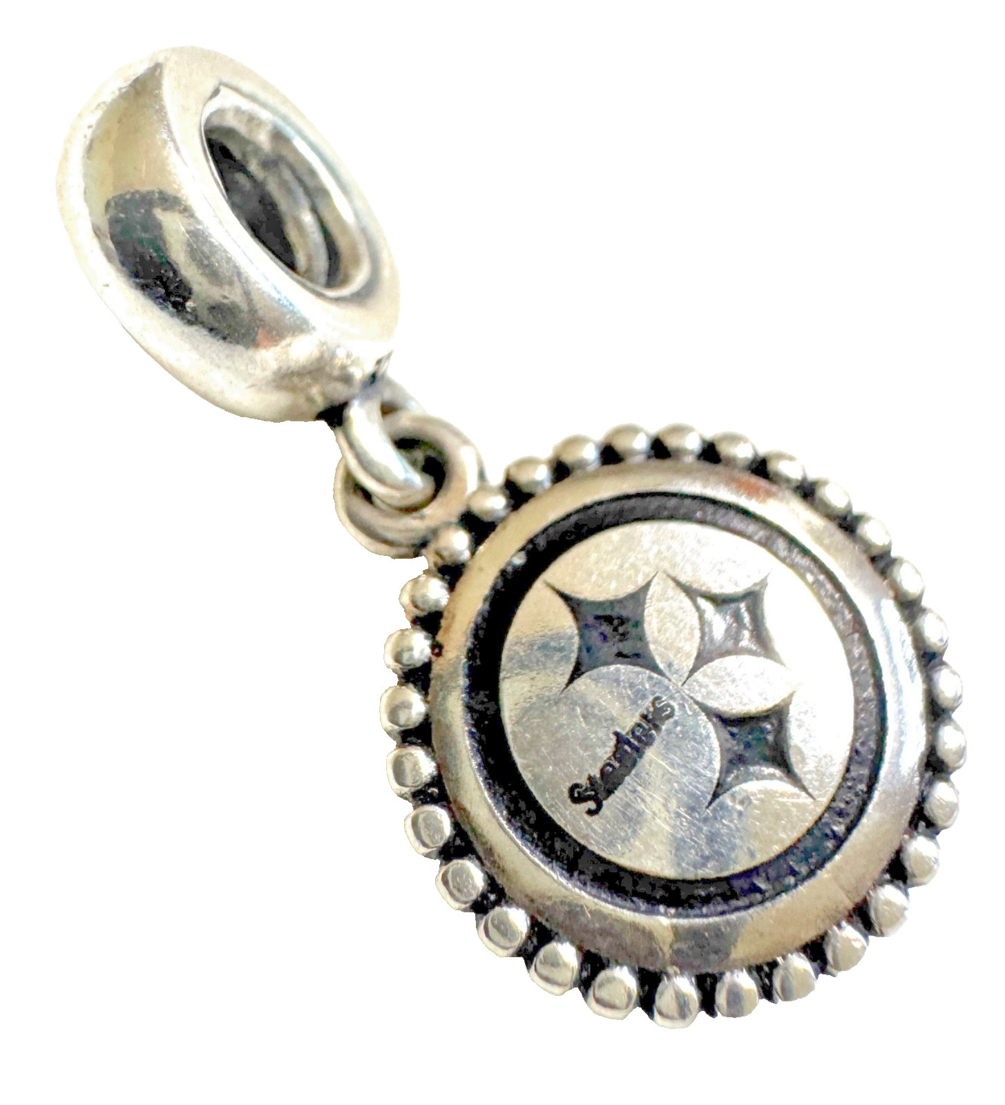 Pandora Sterling Engraved Pittsburgh Steelers NFL Dangle USB791169-G125