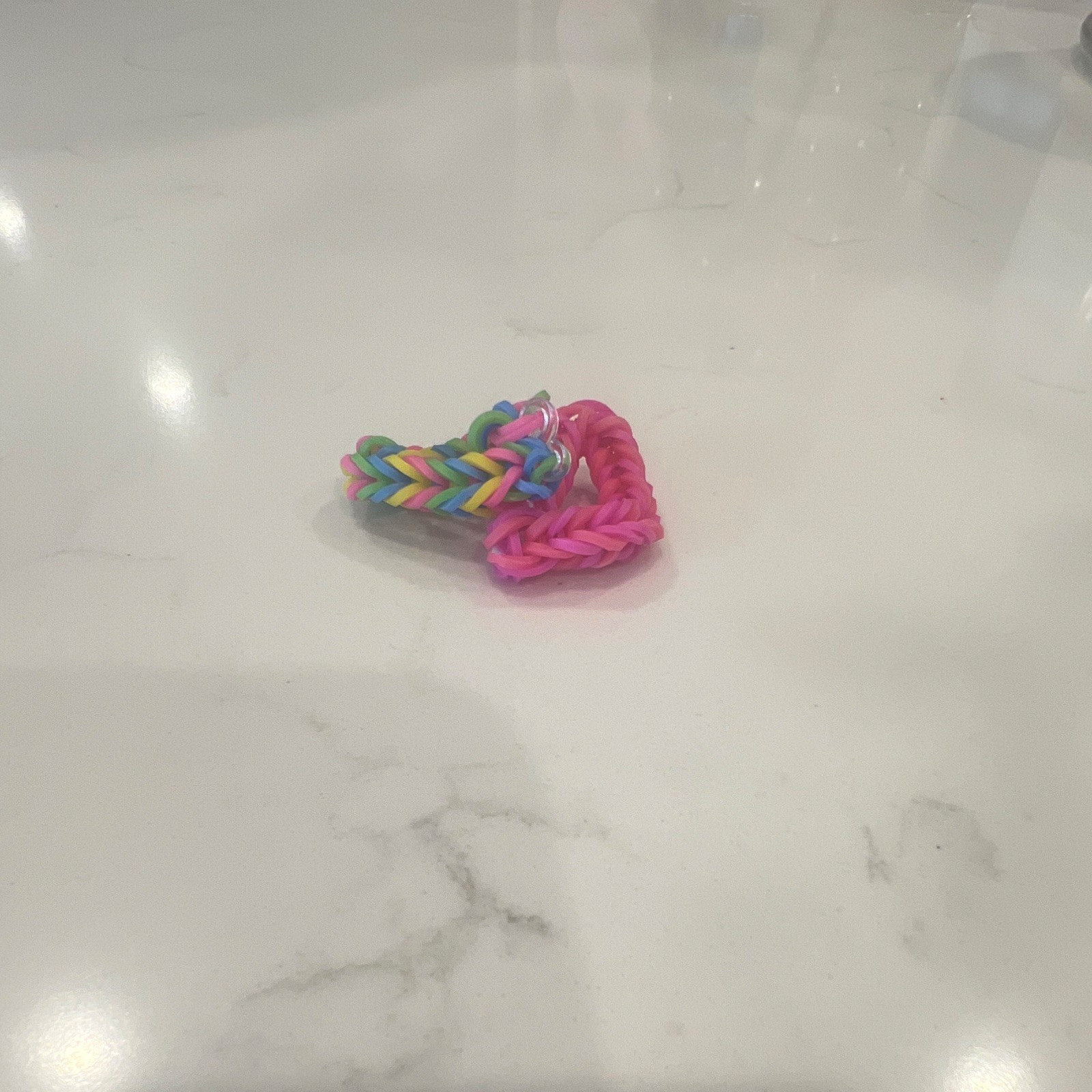 Multicolor Woven Rubber Band Loom Wrap Bracelet No Closure No Stone Rubber