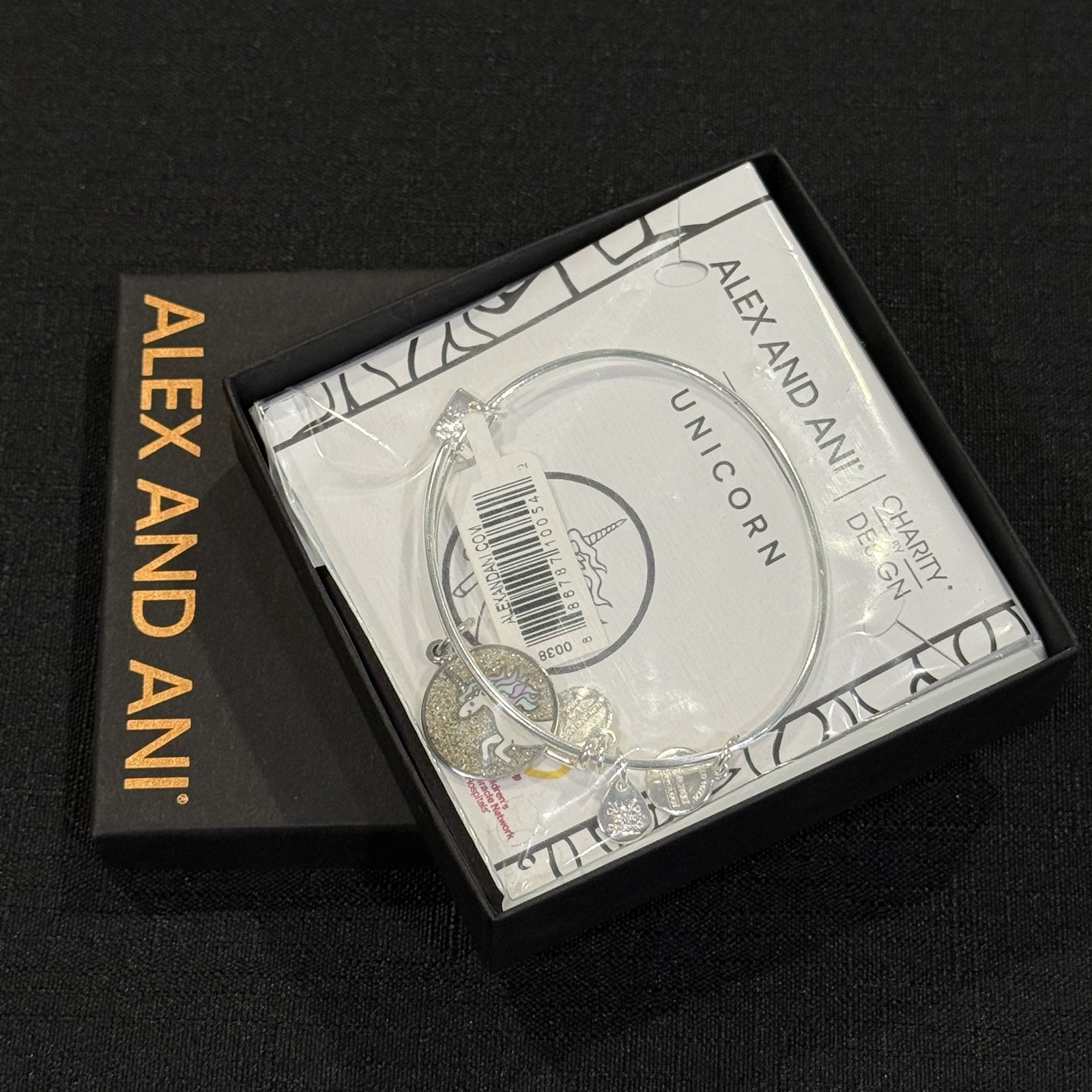 ALEX AND ANI Unicorn Women’s Charm Bangle Bracelet New With Tags