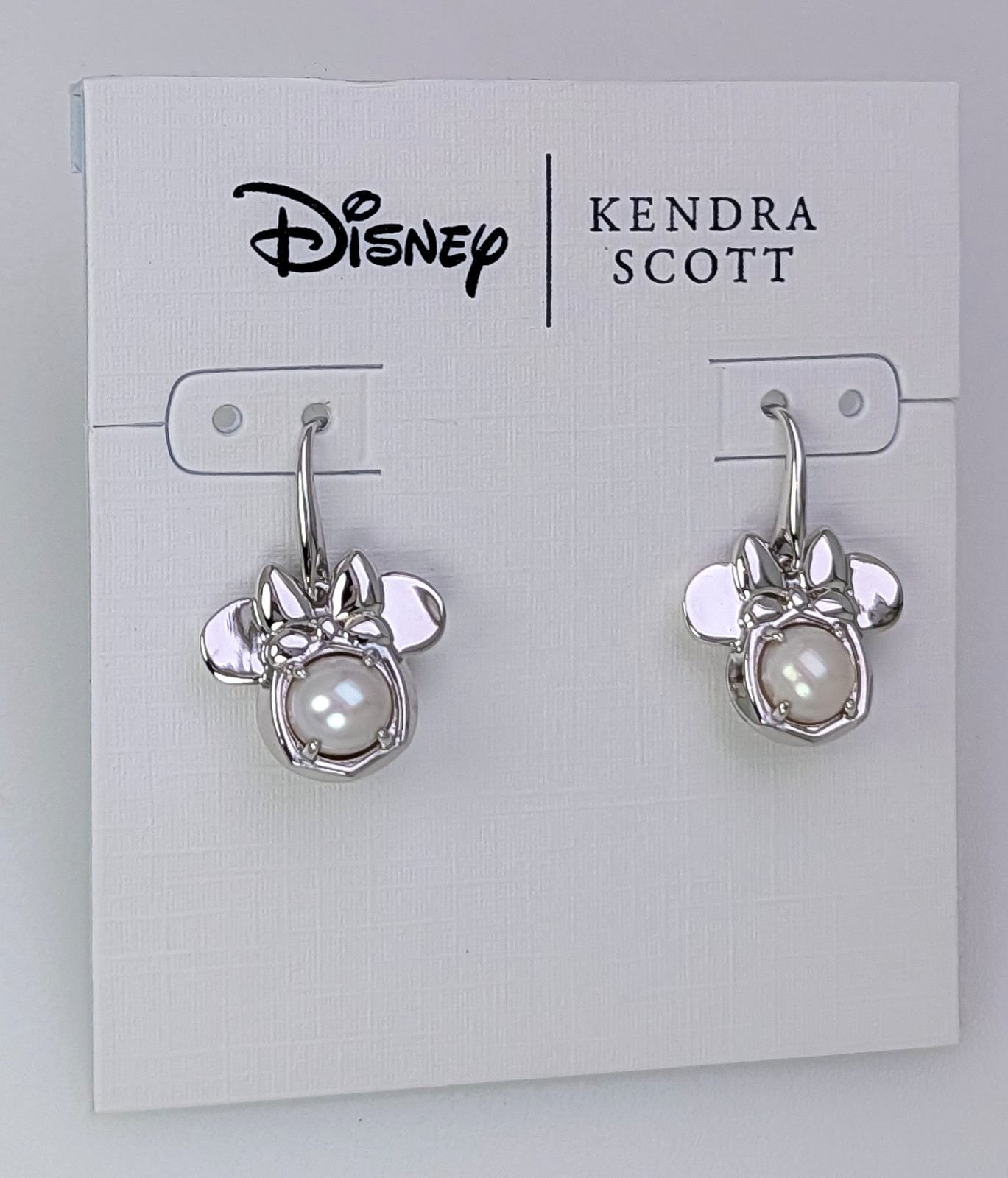 NEW 100% Disney x Kendra Scott Minnie Mouse Freshwater Pearls Drop Earrings