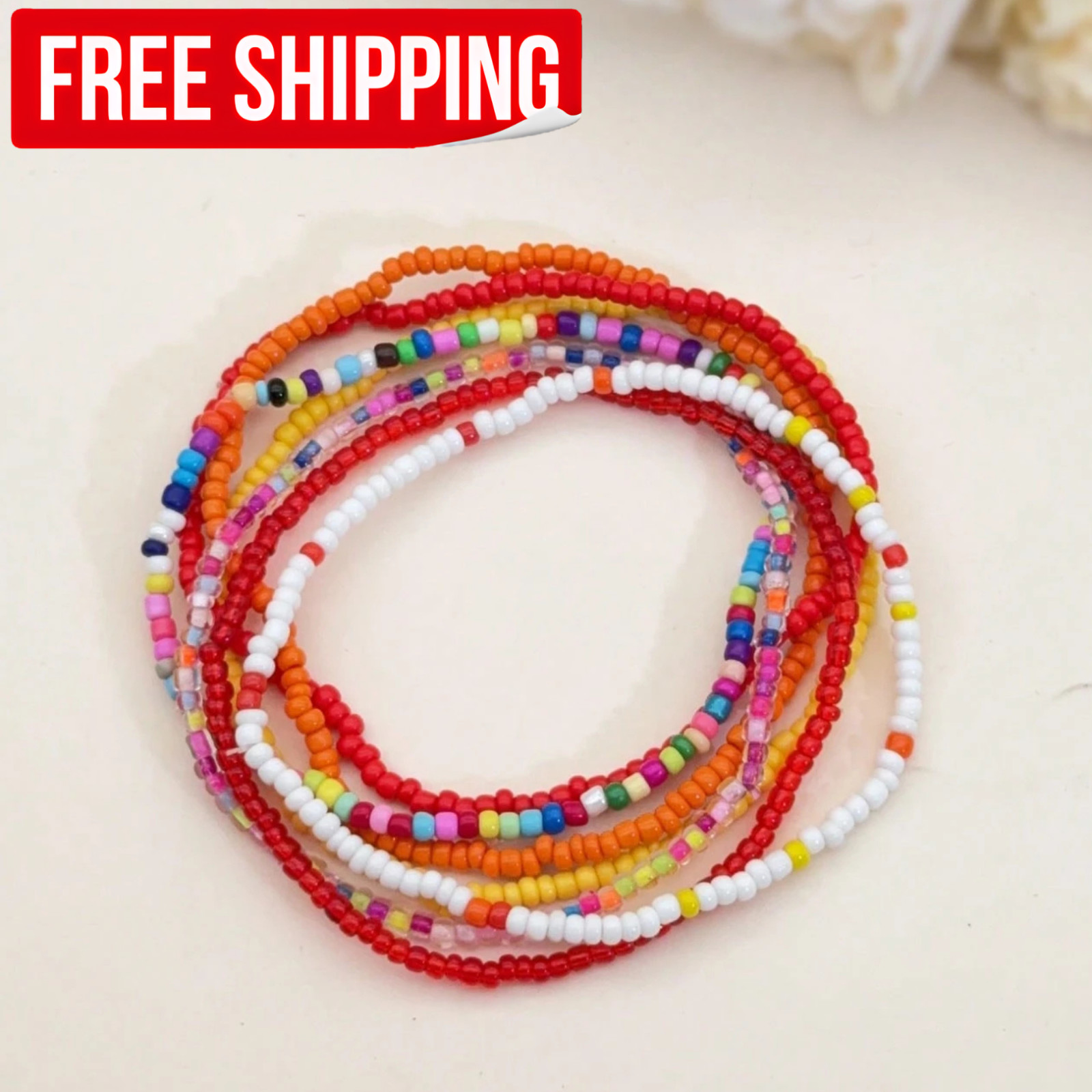 Boho Handmade Beaded Anklet Bracelet Adjustable Beach Summer Anklet for Women US