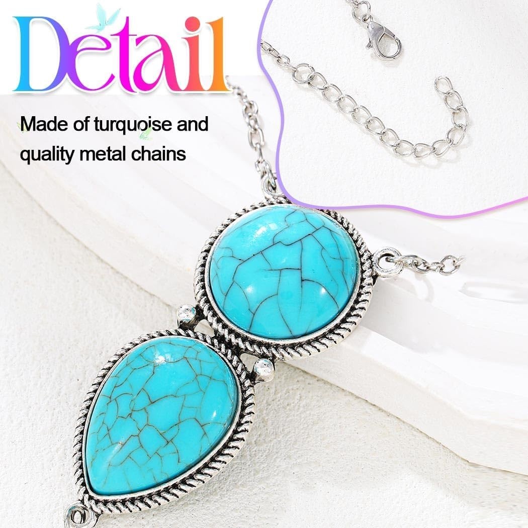 Pack of 2 Adjustable Turquoise Hand Chain Jewelry for Women – Chic Accessories