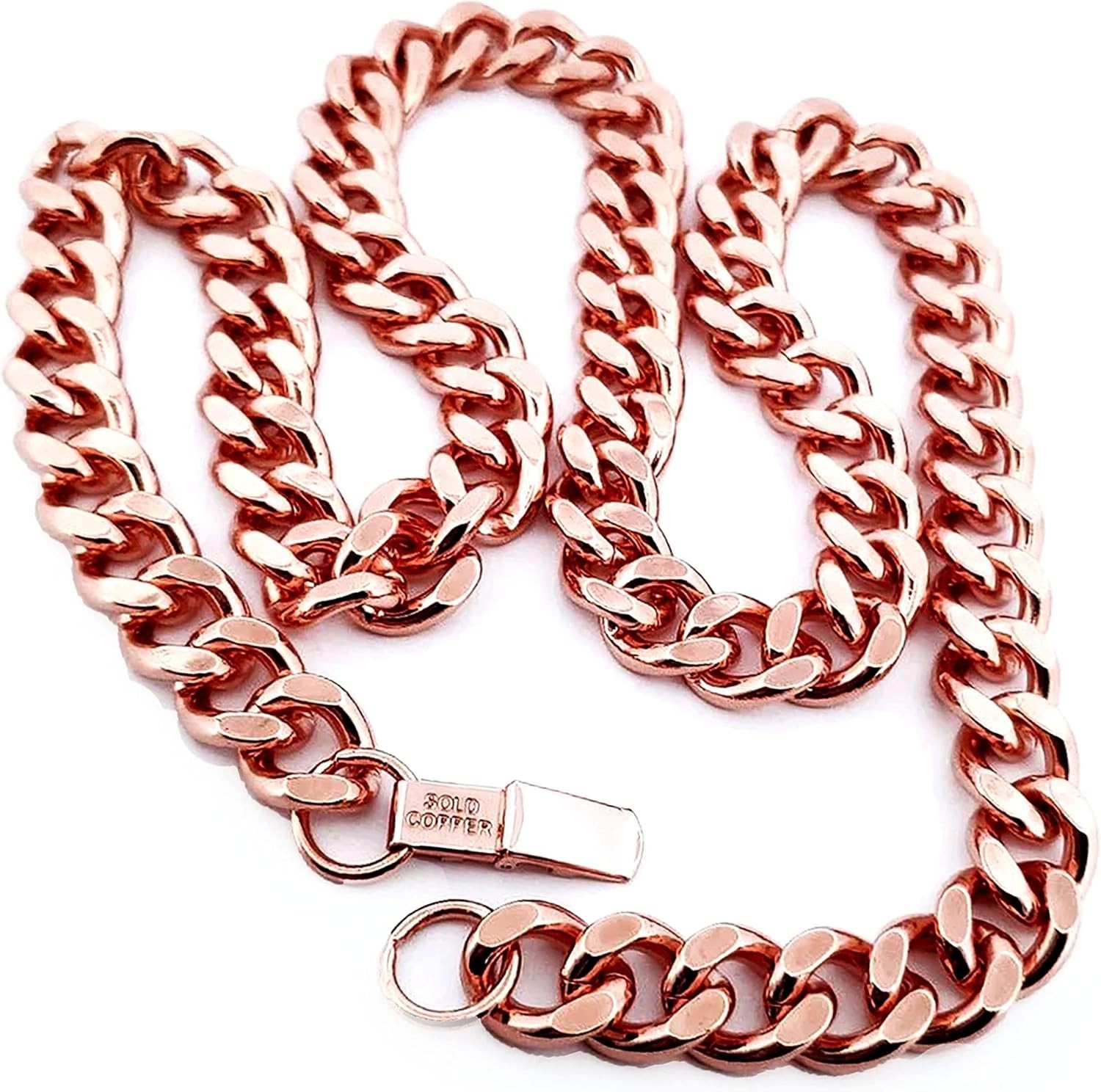 Elegant 24″ Cuban Link Necklace – Heavy Solid Copper Jewelry for All Occasions