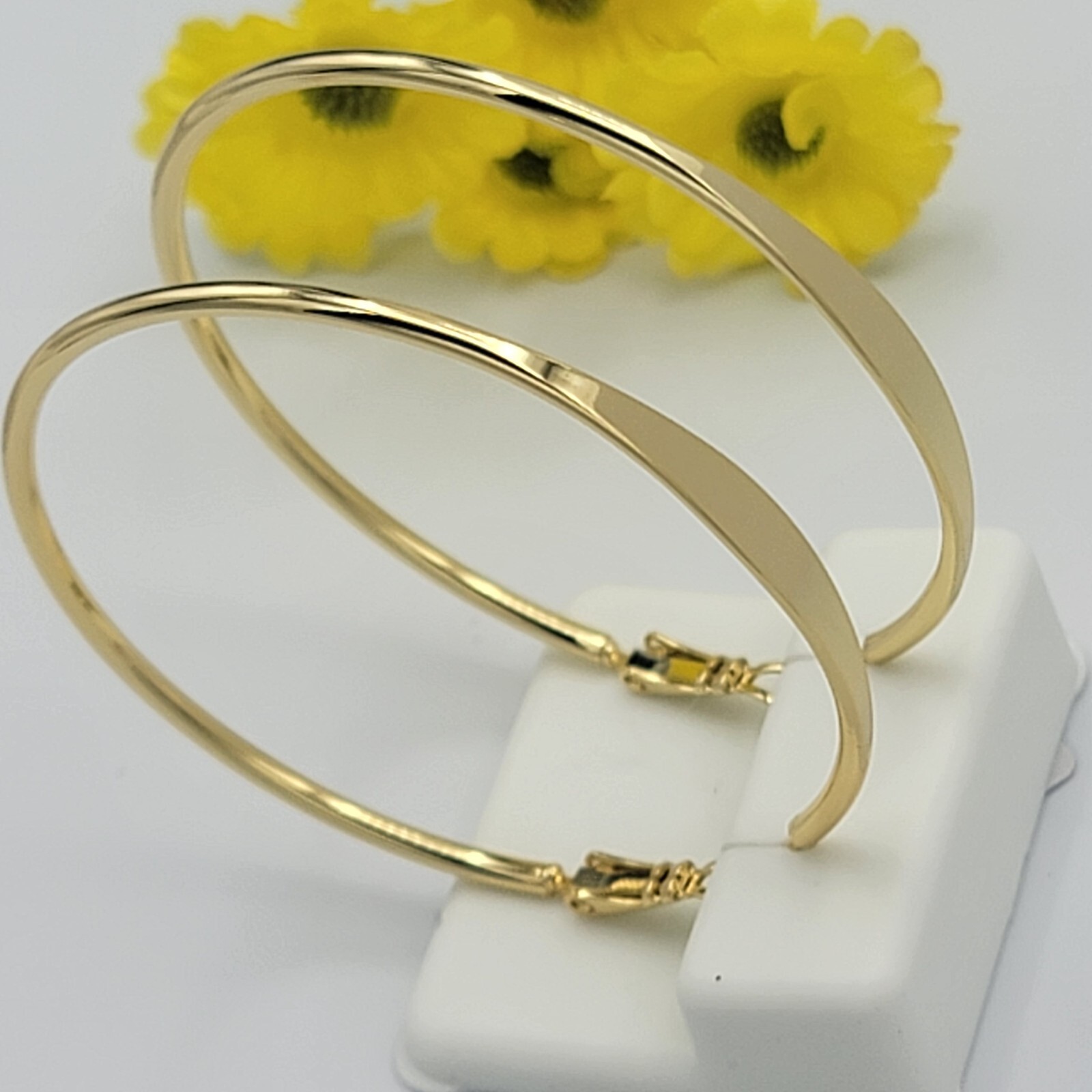 Women’s Jewelry 14k Gold Plated Fashion Hoop Earrings. Coquetas Oro Laminado