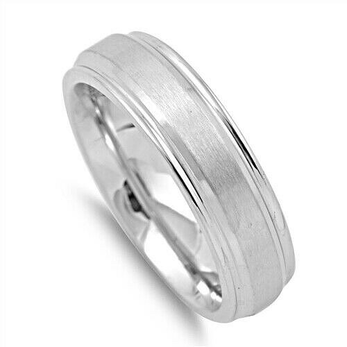 Stainless Steel Textured Brushed Comfort Fit Band Ring – Free Gift Packaging