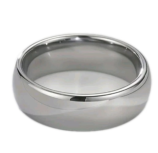 Stainless Steel ~ Silver Ring ~ 6mm Wide Band ~ SIZE 13 ~ Simple Design Ring