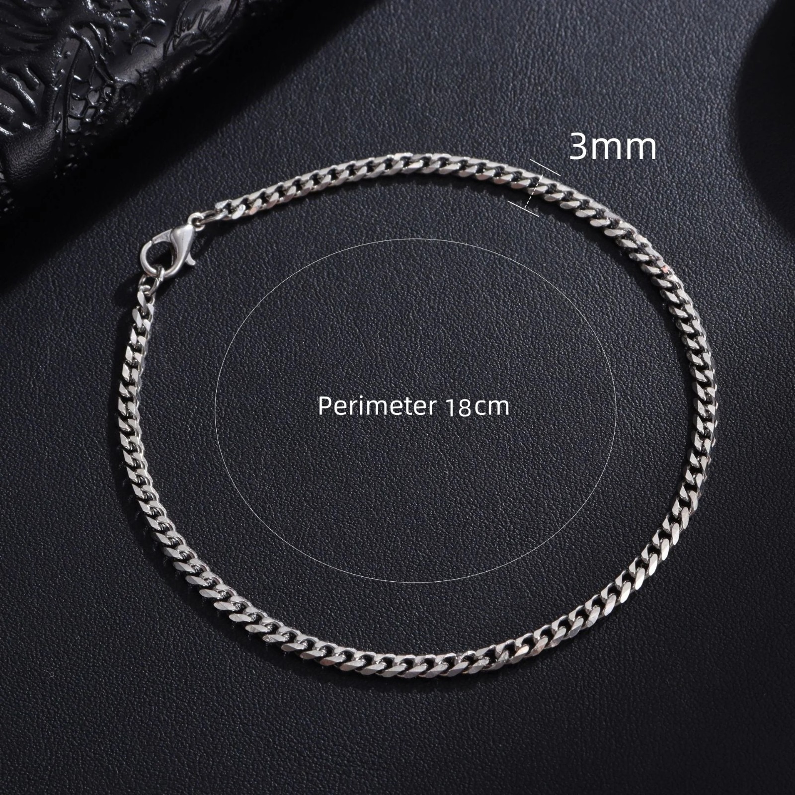 1pc Cuban Link Stainless Steel Bracelet – Classic Chain Jewelry for Men & Women