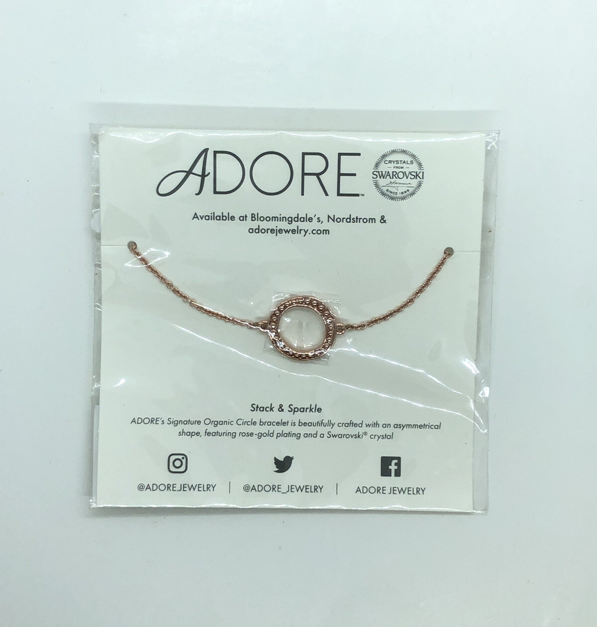 Adore Jewelry • Organic Circle Bracelet (Rose Gold)