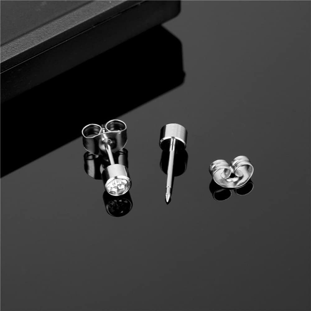 20 Pairs 4MM Ear Piercing Stud Earrings Surgical Steel Piercing Studs Earning…