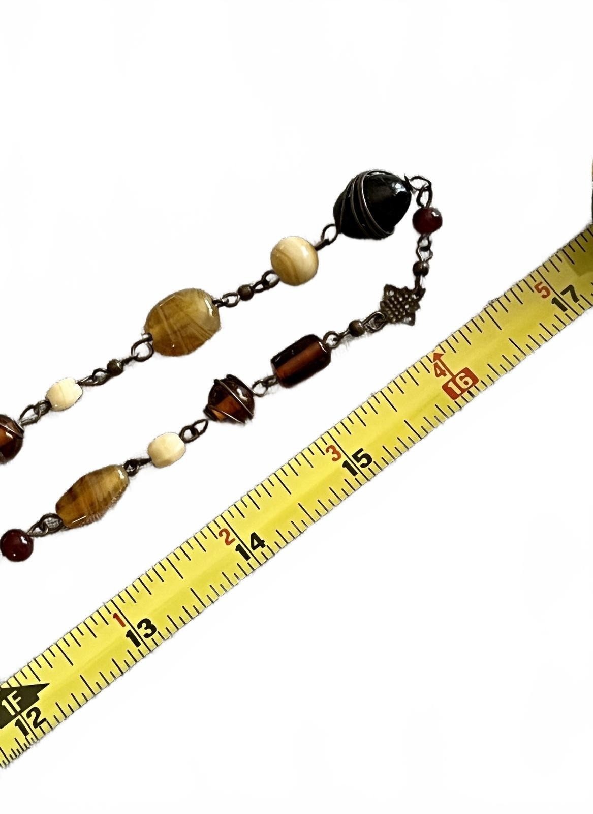 Vintage Style Beaded Multi-Color Long Necklace
