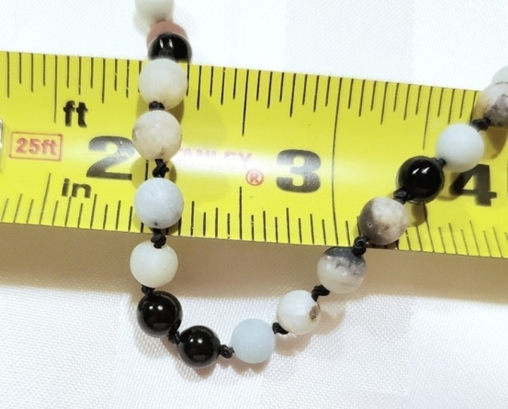 Amazonite Long Beautiful Faceted Knotted Necklace
