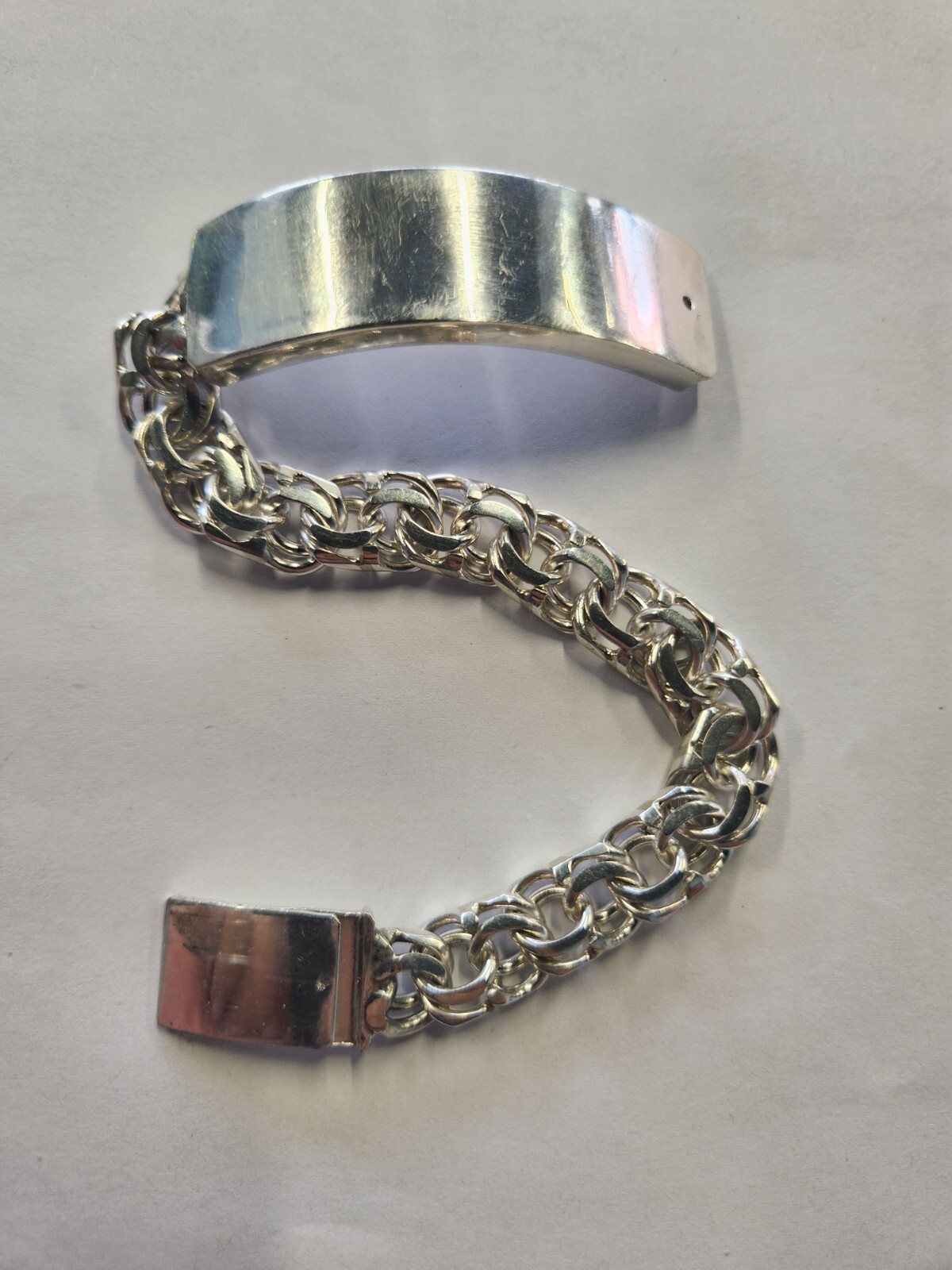 100g 925 Sterling Silver Bracelet Chino Link Custom Lock 8Inch 8MM Men Man