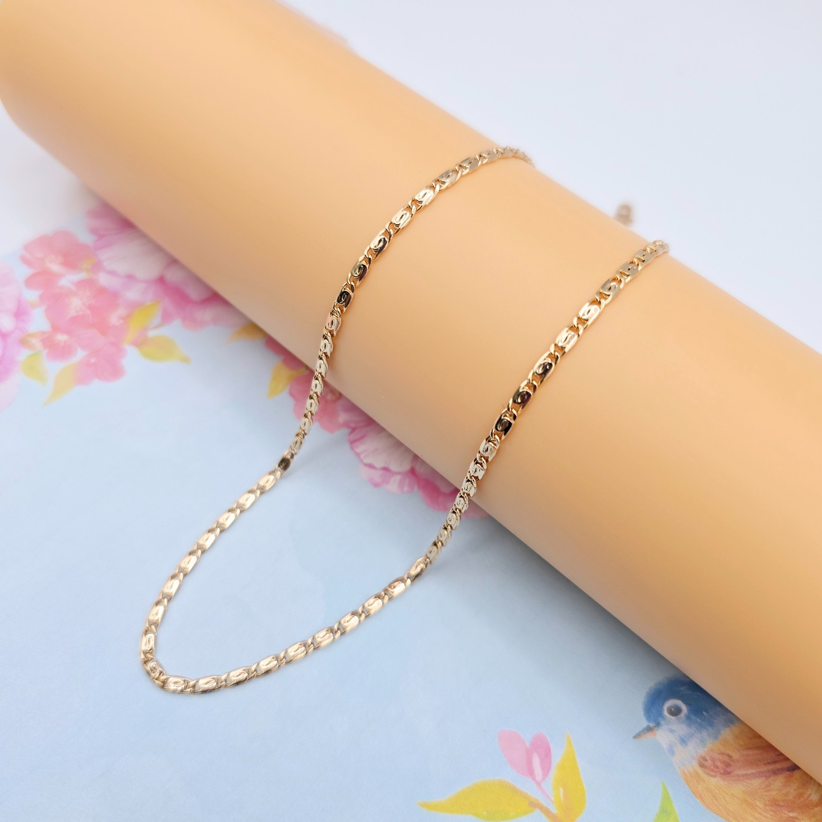 Chain Necklace for Men & Women, 19.7 Inch, XPNL0094 Elegant Box Link Rose Gold