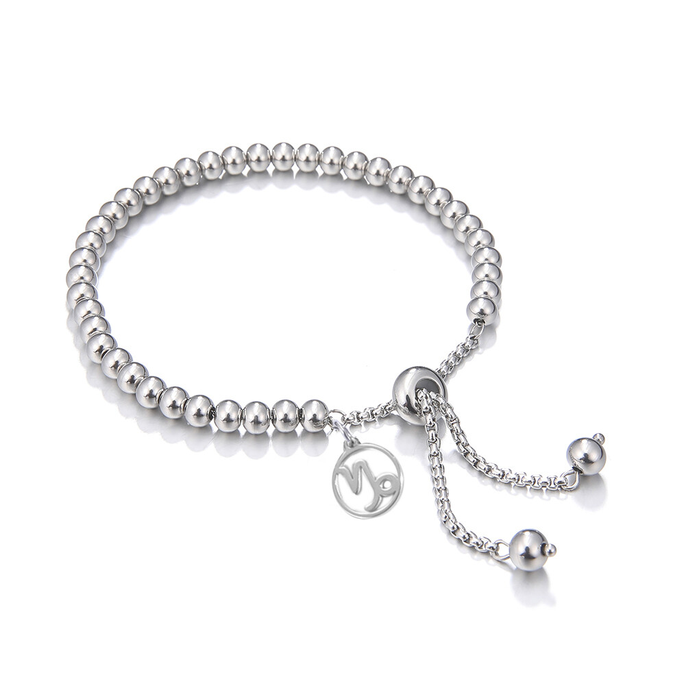 12 Constellations Charm Bracelet Zodiac Bead Link Chain Minimalist Star Jewlry