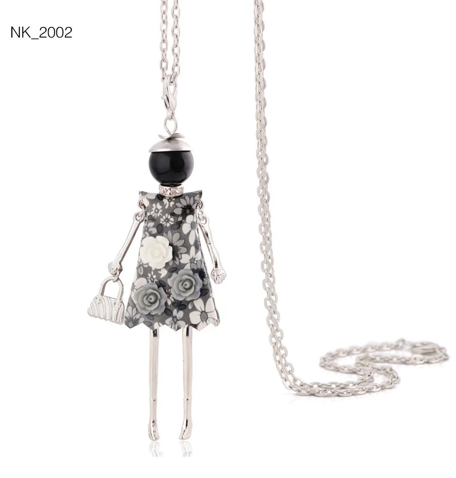 Statement Pendant Necklace Long Chain Lady Charm Jewelry Women Trend Style 1 Pc