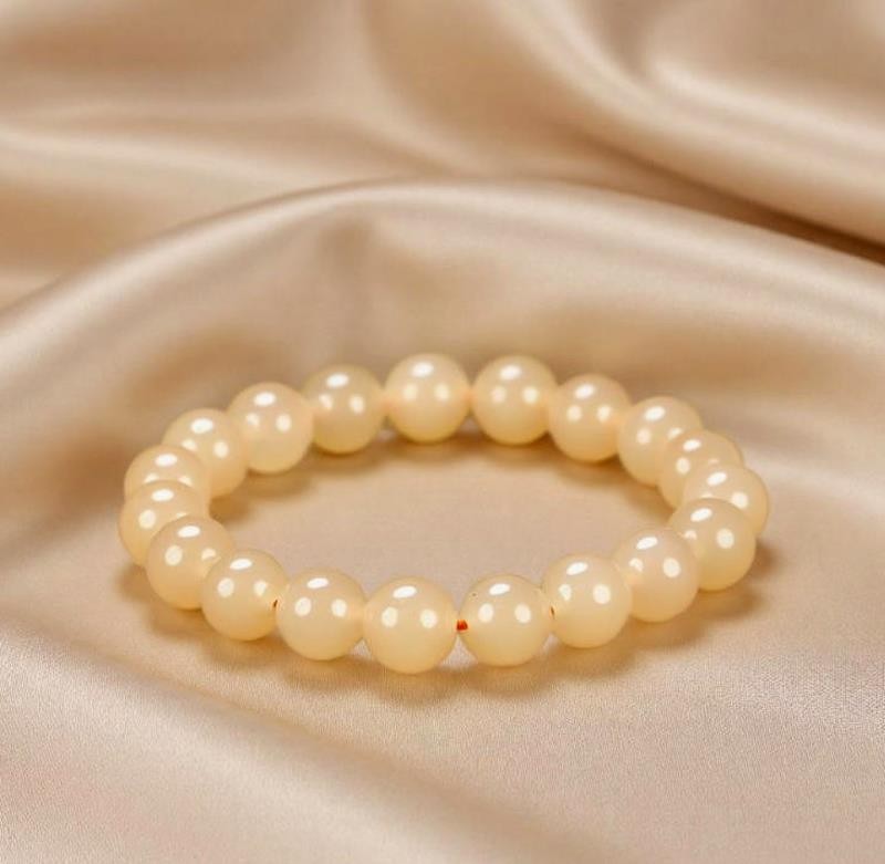 Girl Grandma Mother Lady Women Jade Beads Bracelet Jewelry Family Gift Box DD152
