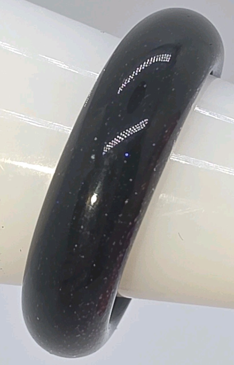 Natural Genuine Dark Blue Goldstone Stone Ring Band Promoting Confidence Sz 7.25