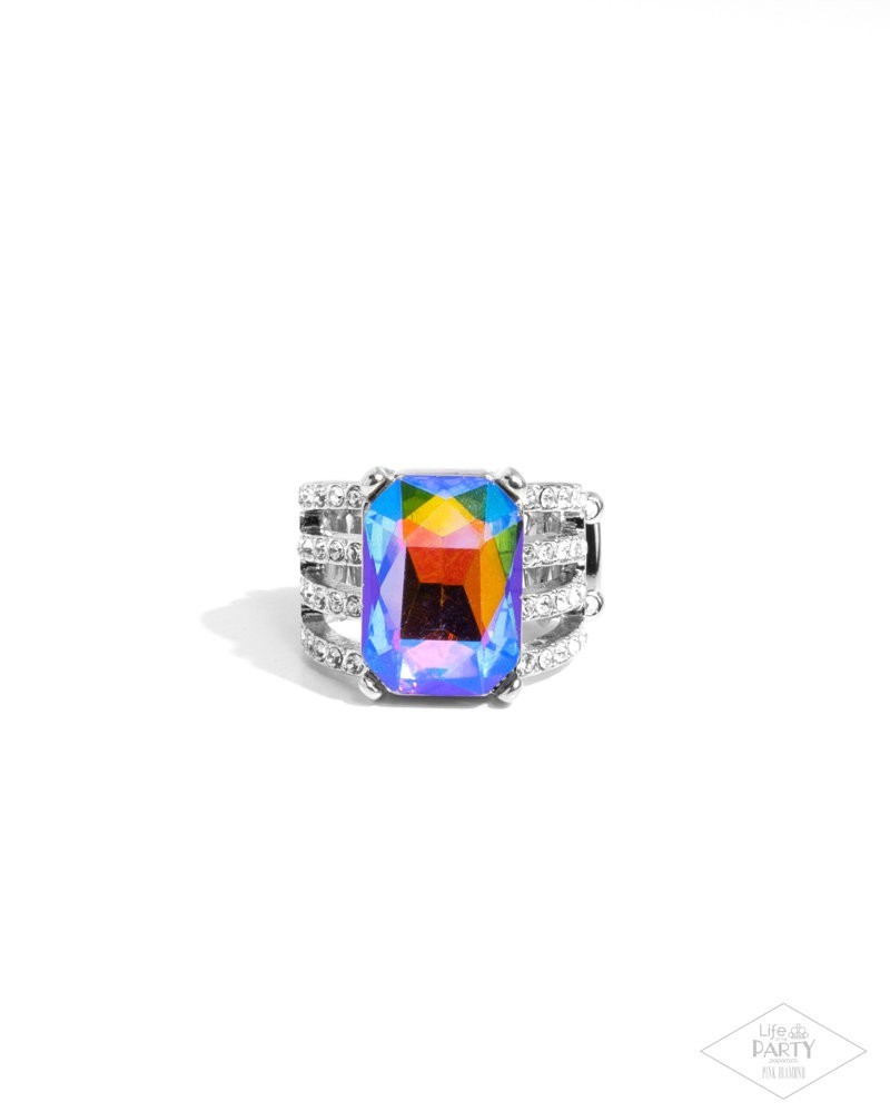 Paparazzi Expect Heavy REIGN – Multi – UV Gem – White Rhinestones – Ring