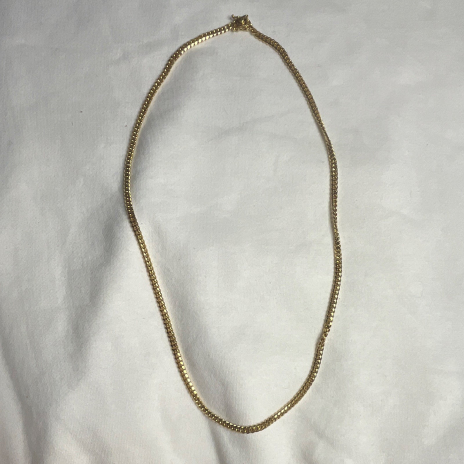 4mm 10k Gold Plated Miami Cuban Link Chain Necklace