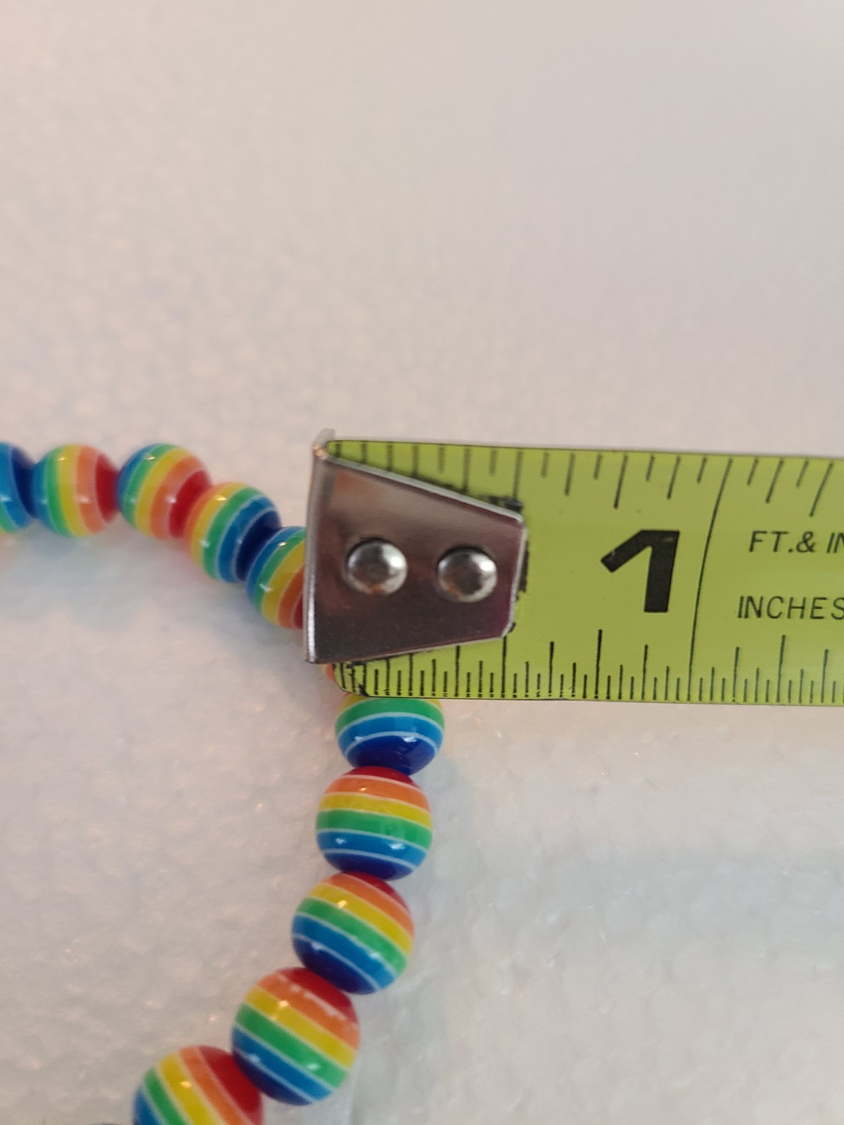 NWOT RAINBOW STRIPED 🌈 BEADED STRETCH BRACELET PRIDE