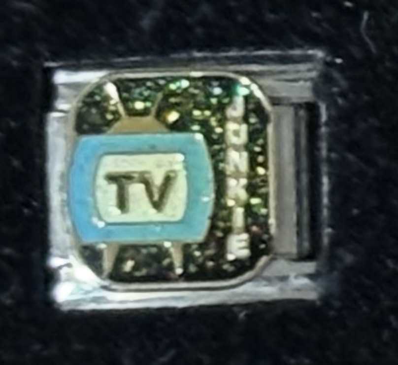 TV Italian Charm Enamel Link 9MM K2017 Rare